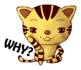 Tiger stripe cat's reaction sticker #1909152