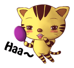 Tiger stripe cat's reaction sticker #1909155