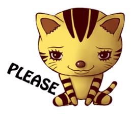 Tiger stripe cat's reaction sticker #1909156