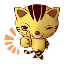 Tiger stripe cat's reaction sticker #1909158
