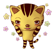 Tiger stripe cat's reaction sticker #1909162