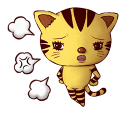 Tiger stripe cat's reaction sticker #1909173