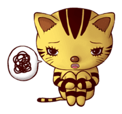 Tiger stripe cat's reaction sticker #1909175