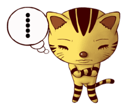 Tiger stripe cat's reaction sticker #1909176
