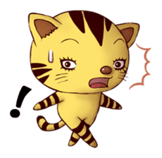 Tiger stripe cat's reaction sticker #1909177