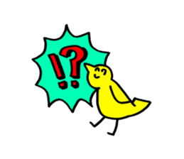 Blue bear and bird. sticker #1909880