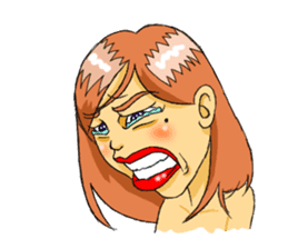 Emotions of woman sticker #1910478