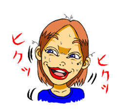 Emotions of woman sticker #1910490