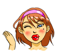 Emotions of woman sticker #1910499