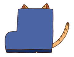 The cat included in boots! sticker #1910643