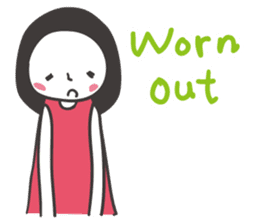 Black hair girl_Not motivated sticker #1910783