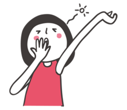 Black hair girl_Not motivated sticker #1910784