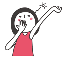 Black hair girl_Not motivated sticker #1910784