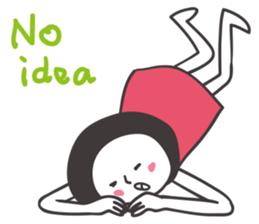 Black hair girl_Not motivated sticker #1910785