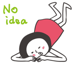 Black hair girl_Not motivated sticker #1910785