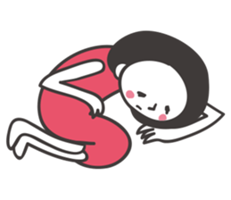 Black hair girl_Not motivated sticker #1910786