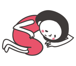 Black hair girl_Not motivated sticker #1910786