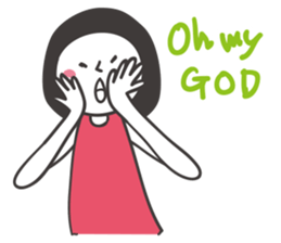 Black hair girl_Not motivated sticker #1910790