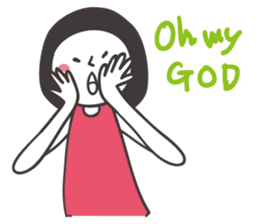 Black hair girl_Not motivated sticker #1910790