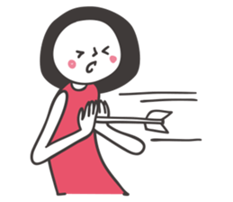 Black hair girl_Not motivated sticker #1910792