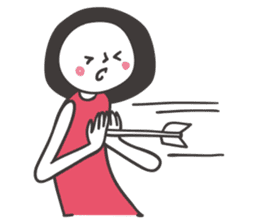 Black hair girl_Not motivated sticker #1910792