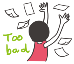 Black hair girl_Not motivated sticker #1910794