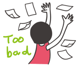 Black hair girl_Not motivated sticker #1910794