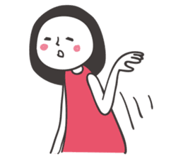 Black hair girl_Not motivated sticker #1910798