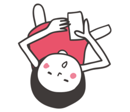 Black hair girl_Not motivated sticker #1910799