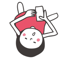 Black hair girl_Not motivated sticker #1910799