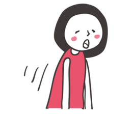 Black hair girl_Not motivated sticker #1910800