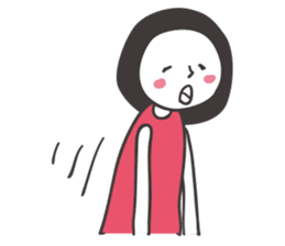 Black hair girl_Not motivated sticker #1910800