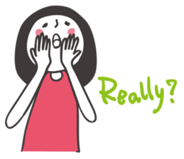 Black hair girl_Not motivated sticker #1910801