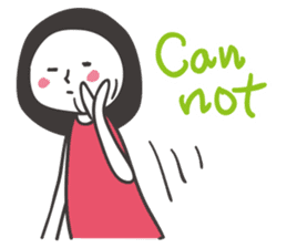 Black hair girl_Not motivated sticker #1910802