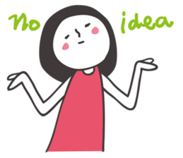 Black hair girl_Not motivated sticker #1910804