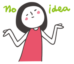 Black hair girl_Not motivated sticker #1910804