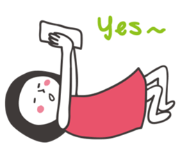 Black hair girl_Not motivated sticker #1910805