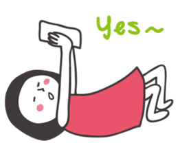 Black hair girl_Not motivated sticker #1910805