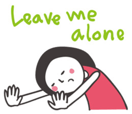 Black hair girl_Not motivated sticker #1910806