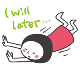 Black hair girl_Not motivated sticker #1910807