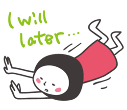 Black hair girl_Not motivated sticker #1910807