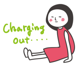 Black hair girl_Not motivated sticker #1910809