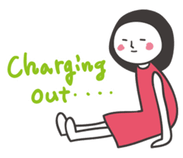 Black hair girl_Not motivated sticker #1910809