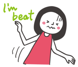 Black hair girl_Not motivated sticker #1910811