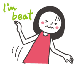 Black hair girl_Not motivated sticker #1910811