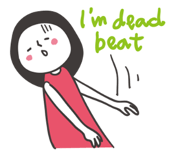 Black hair girl_Not motivated sticker #1910812