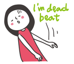 Black hair girl_Not motivated sticker #1910812