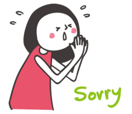 Black hair girl_Not motivated sticker #1910815