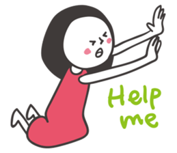 Black hair girl_Not motivated sticker #1910816