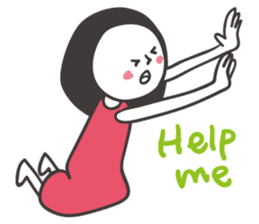 Black hair girl_Not motivated sticker #1910816